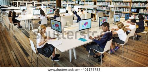 Education School Student Computer Network Technology Stock Photo Edit