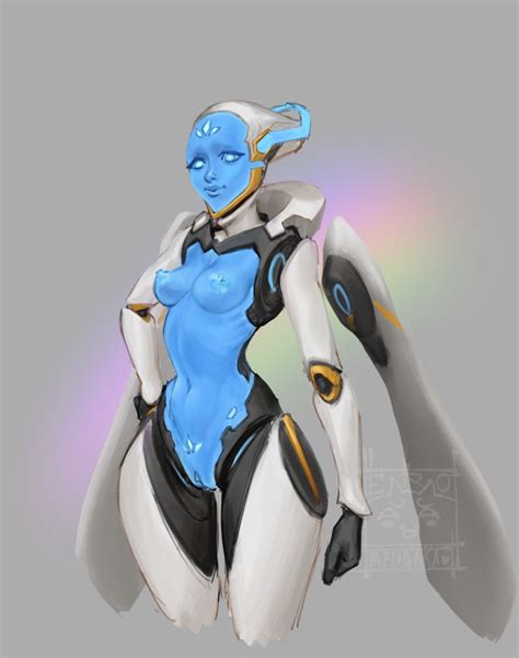 Rule 34 2018 Blizzard Entertainment Blue Pussy Blue Skin Breasts Echo