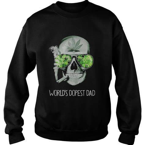 Weed Skull Smoking Worlds Dopest Dad Shirt Trend T Shirt Store Online