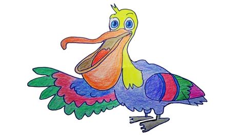 If you're hoping to involve your kids in helping to create hanukkah gifts for family and friends, consider making these cool collage menorah cards featured on dim sum, bagels and crawfish. Easy Drawing for Kids - Cartoon Pelican - YouTube