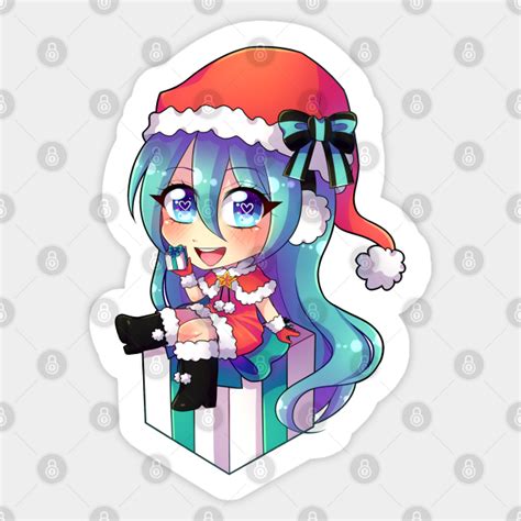 Vocaloid Hatsune Miku Chibi Christmas Version Vocaloid Sticker