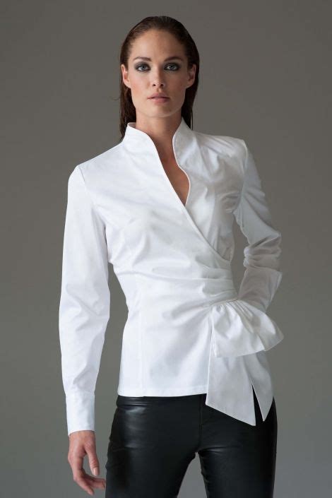 Womens Ivory Evening Shirt Белая одежда Женский стиль