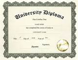 Photos of University Degree Certificate Template