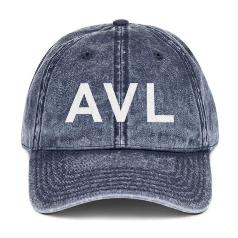 Avl Asheville Embroidered Vintage Twill Dad Hat Etsy
