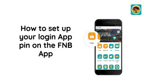How To Set Up Your Login App Pin On The Fnb App Youtube