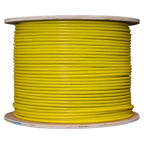 With speeds of up to 2000mhz frequency and the capability of delivering 40g data over distances up to 30 meters. 1000ft Shielded Yellow Cat6 Ethernet Spool, Solid, Bulk