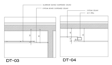 Gypsum Board Ceiling Details Dwg