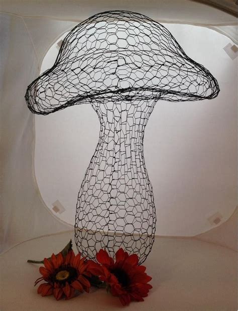 Mushroom Topiary Frame Etsy Chicken Wire Art Chicken Wire Sculpture