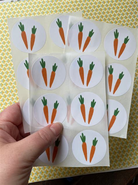 Sweet Carrots Round Stickers Etsy