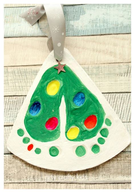 Baby Footprints Christmas Tree Ornament Arty Crafty Kids