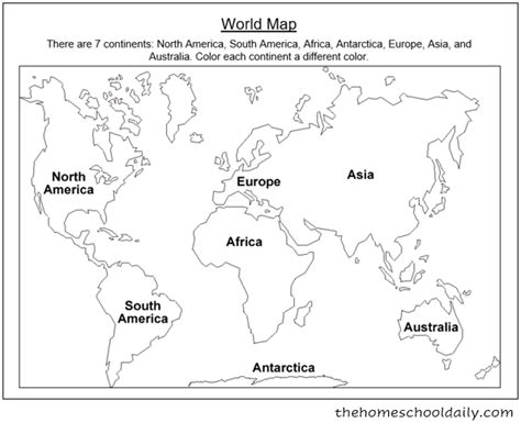 World Map Printables For Kids And Travel Information