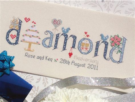 Whether it's a silver wedding or any other wedding anniversary we have just the design for you. Diamond 60th Wedding Anniversary Customisable Cross Stitch ...