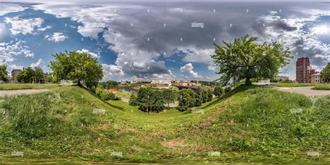 360° View of full seamless spherical hdri panorama 360 promenade overlooking the old city and ...