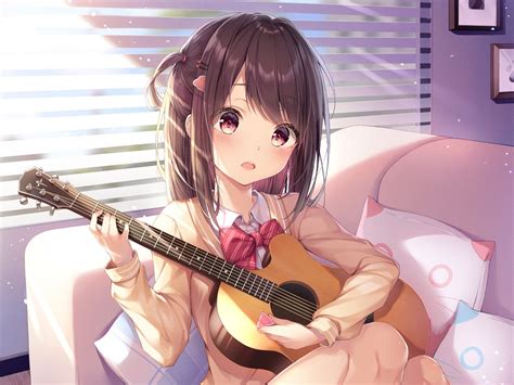 Guitar Anime Girl Wallpapers Wallpaper Cave