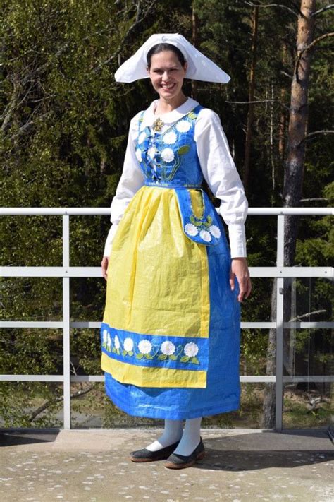 Ikea Bags Turned Into Swedish Folk Dress Neatorama
