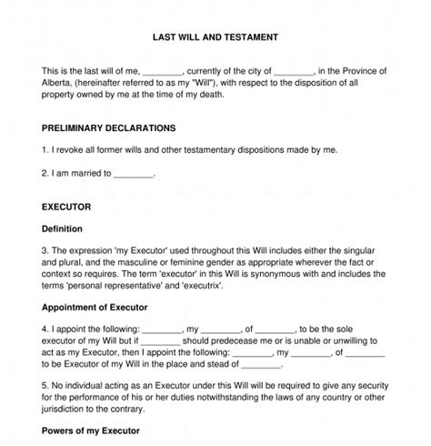 You may then fairly distribute it among your children and avoid any disputes over who gets what. Last Will and Testament - Template - Word & PDF