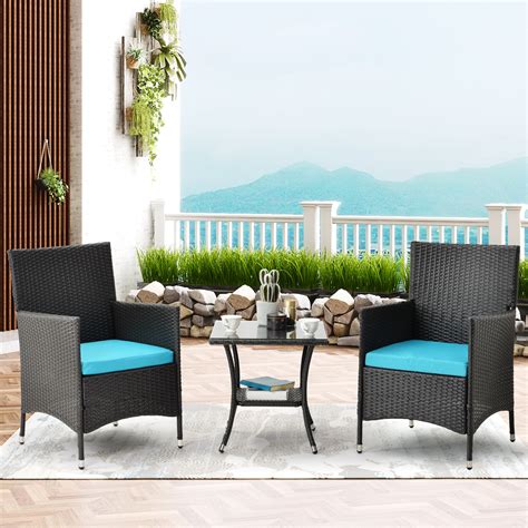 Patio Bistro Furniture Sets For Outdoor 3 Pieces Outdoor Conversation