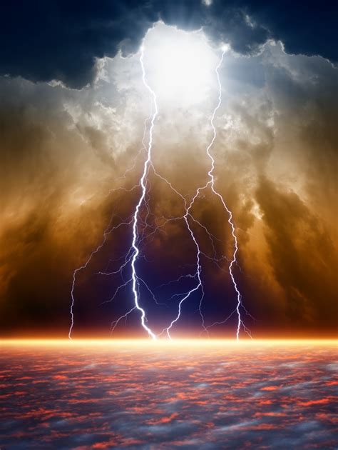 Dark Clouds Of Lightning Stock Photo 01 Free Download