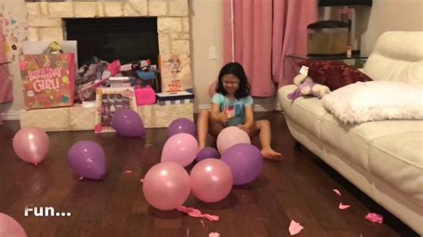 Girl Popping Balloons Saturday Night Fun How To Pop Balloons Show