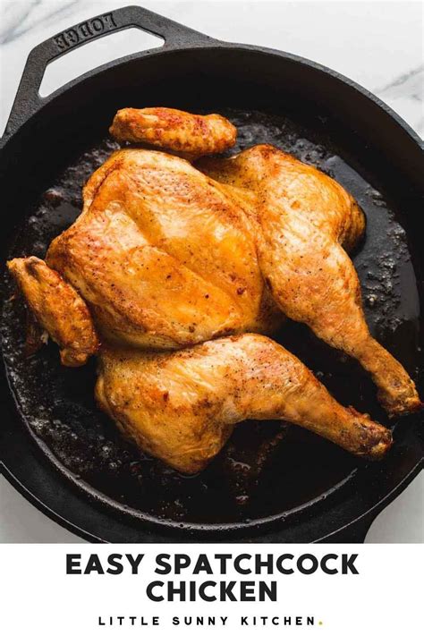 a basic spatchcock chicken recipe seasoned with just salt and pepper plus a step by step