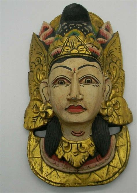 Balinese Hindu Dewi Sita Hanging Mask Sinta Goddess Bali Wall Art