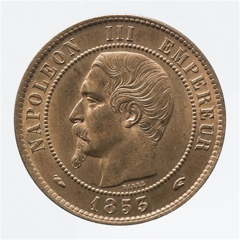 Pièce De 10 Centimes En Cuivre De Napoléon Iii 1853 Paris Musées