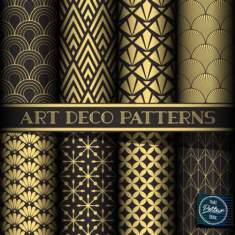 Set Of Art Deco Patterns On Behance