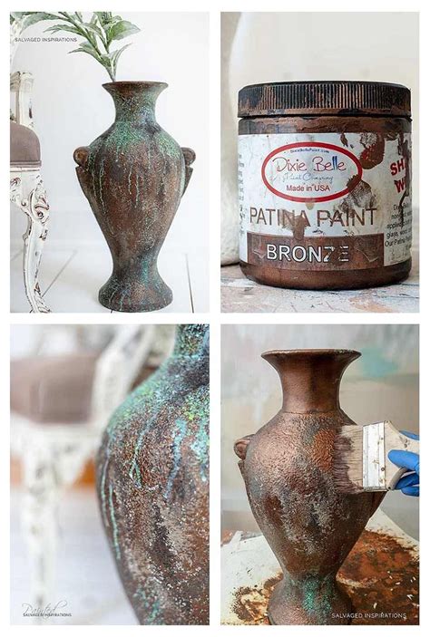 Diy Bronze Patina Thrift Vase Decor Salvaged Inspirations Patina