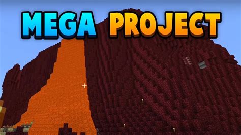 I Spent 17 Hours Building A Giant Nether Volcano Youtube