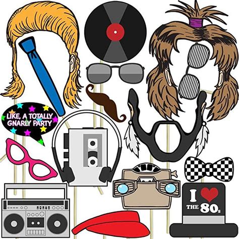 80s Photo Props 32 Pieces For Photo Booths Parties And More Our