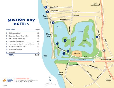 Mission Bay Tourist Map Mission Bay San Diego Ca • Mappery