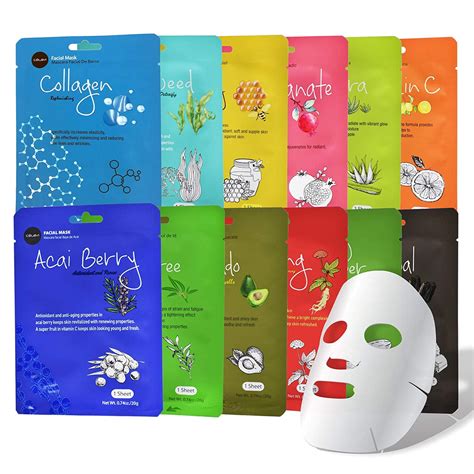 Celavi Collagen Essence Facial Mask Sheet Classic Korean Skincare Sheet Walmart Com