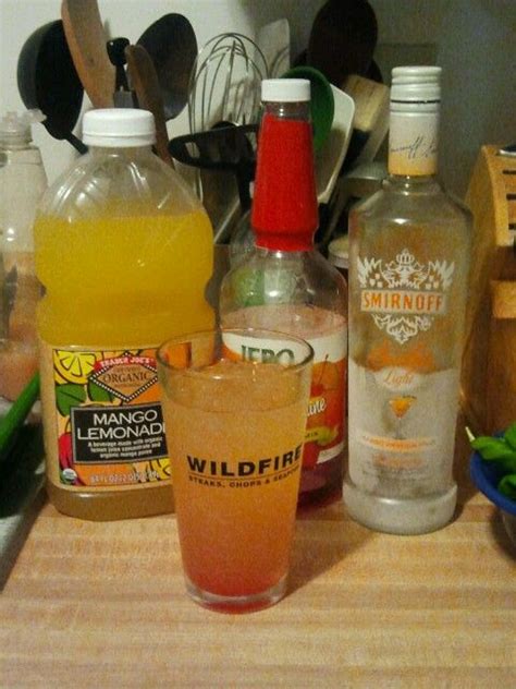 Name This Drink Smirnoff Sorbet Light Mango Passion Fruit Vodka Mixed With Trader Joes Mango