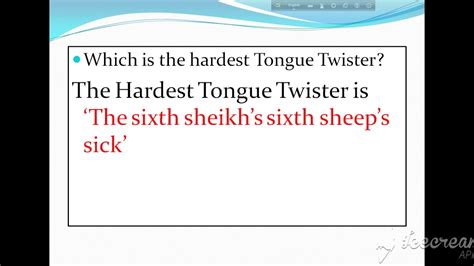 Tongue Twisters Are Really An Amazing Thing To Learn Youtube