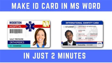 For instance, to avoid renewing id card documents through a local dmv office, applicants can often complete the procedure through the internet services portal of the state. Make Id Card In Ms Word Hindi For Id Card Template For ...