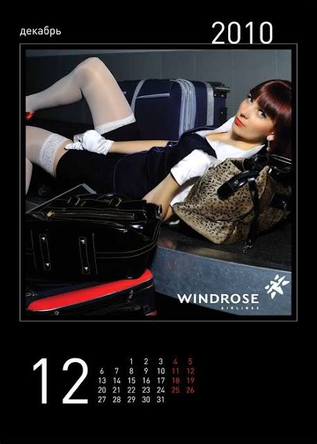 Sexy Windrose Airlines Stewardess 2010 Calendar ~ World Stewardess Crews