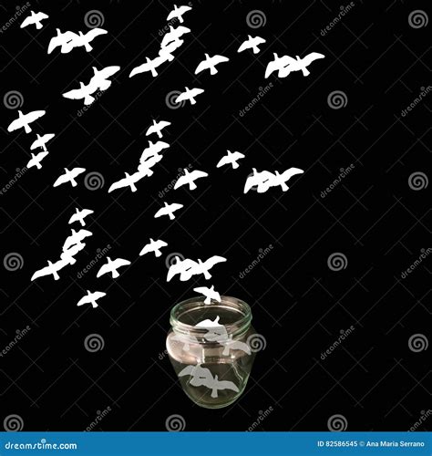 Let the Birds Fly, Let Your Dreams Fly Stock Illustration