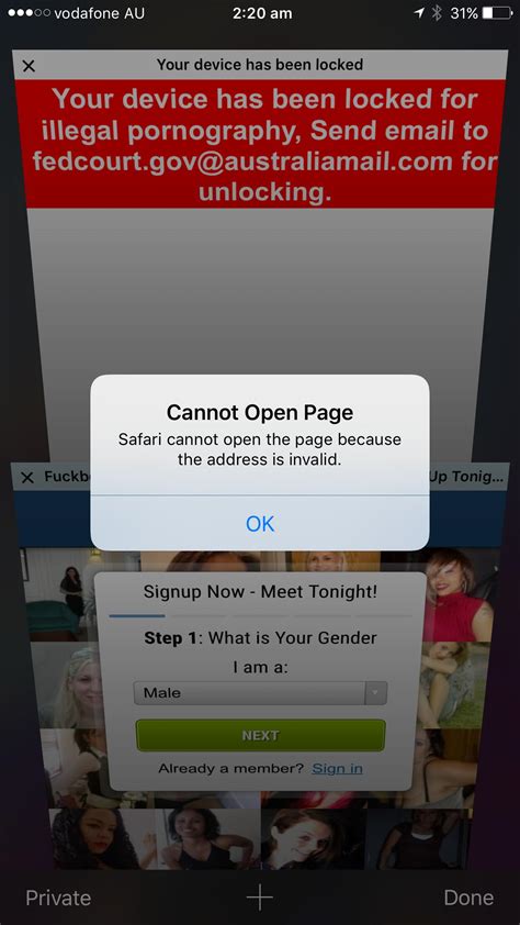 Safari Locked By Illegal Pornography