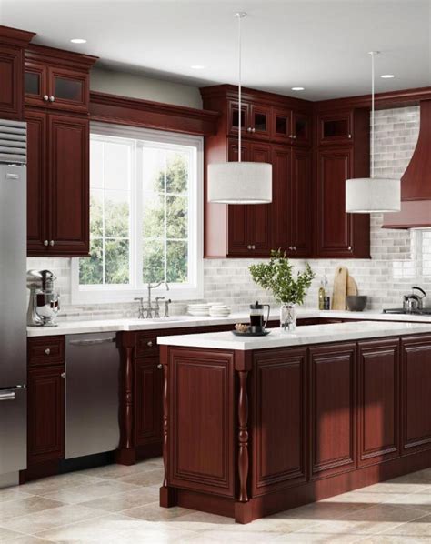 Cherry wood kitchen cabinets are actually included into rustic themed wooden cabinets for kitchens but nowadays available for modern contemporary decorating styles of kitchen. Charleston Cherry Kitchen Cabinets ... | Cherry cabinets ...