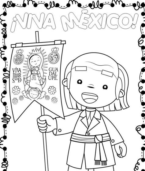 Dibujos del día de la Independencia de México de septiembre Colorear imágenes