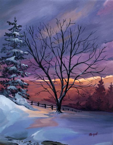 Winter Scene Winter Landscape Painting Landscape Paintings Acrylic