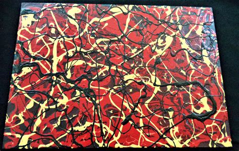 Sold Price Signed Jackson Pollock Drip Painting On Board July 6