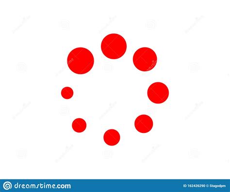 Red Loading Icon On White Stock Vector Illustration Of Sign 162426290