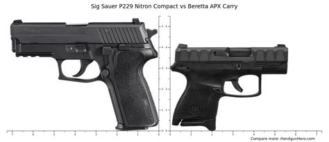 Sig Sauer P229 Nitron Compact Vs Beretta Apx Carry Size Comparison
