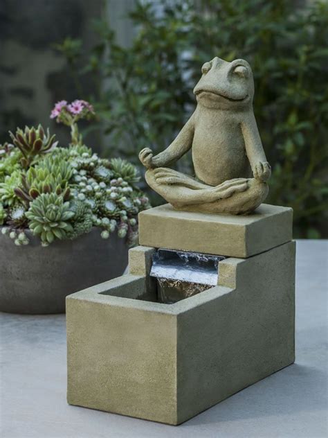 Mini Element Zen Frog Fountain Tabletop Fountain Garden Water