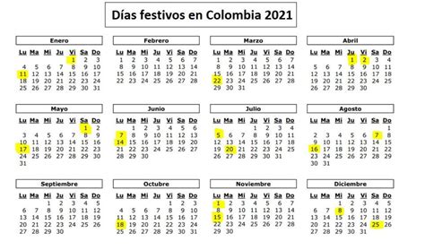 Estos Son Todos Los Festivos Del 2021 Noticias Y Actualidad De Neiva