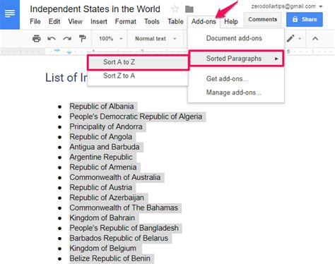 Document generated after opening the.png image with google doc. How to Alphabetize in Google Docs, Sheets, and Slides
