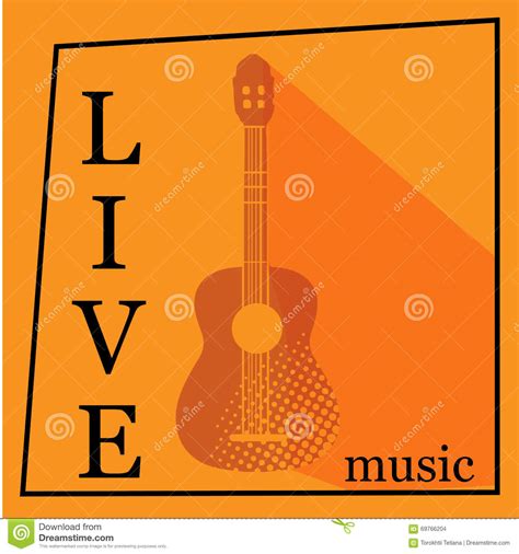 Live Music Vector Poster Template Stock Vector