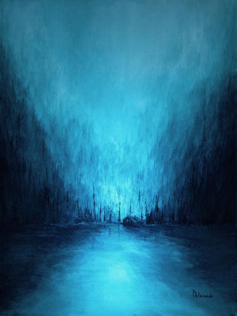 Blue Solitude Painting By James Delaronde Pixels