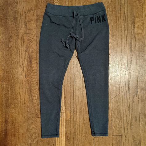 Victorias Secret Womens Grey Joggers Tracksuits Depop